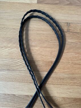 Tory Leather Black Plain Laced Reins 60”